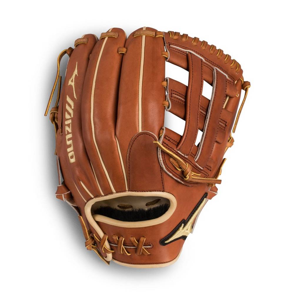 Panske Rukavice Mizuno Pro Select Infield 11.75" - Deep Pocket Baseball Hnede Vypredaj EVNS43592